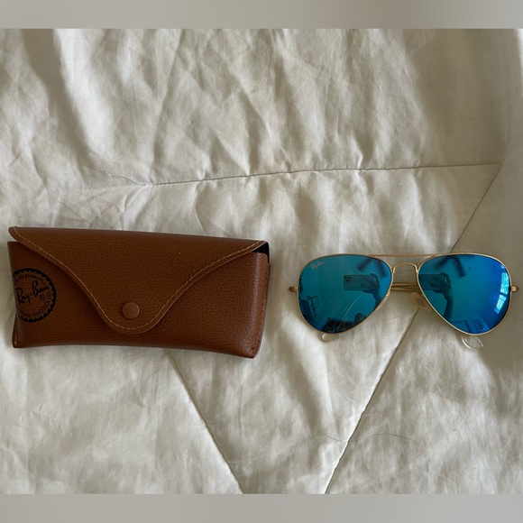 Ray-Ban - Aviator Sunglasses - Blue Tint - Picture 1 of 3